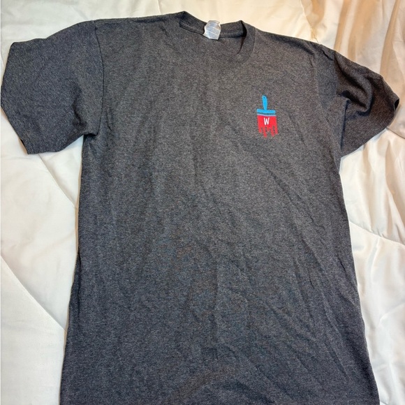 Port And Company Other - Size Medium Gray Graphic T-Shirt Wendy’s employee uniform- Refreshed to Impress